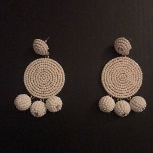 BaubleBar White Beaded Earrings